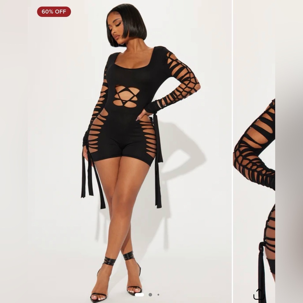 Black Cutout Romper